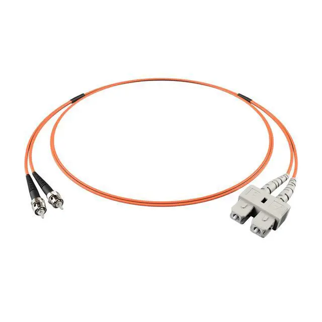 Main image of FiberCablesDirect OM1 Multimode Fiber Patch Cable | Length Options 0.5M300M | SC ST | 80M (262.47ft) | Duplex 62.5/125µm | 1Gb Ethernet | Orange OFNR PVC