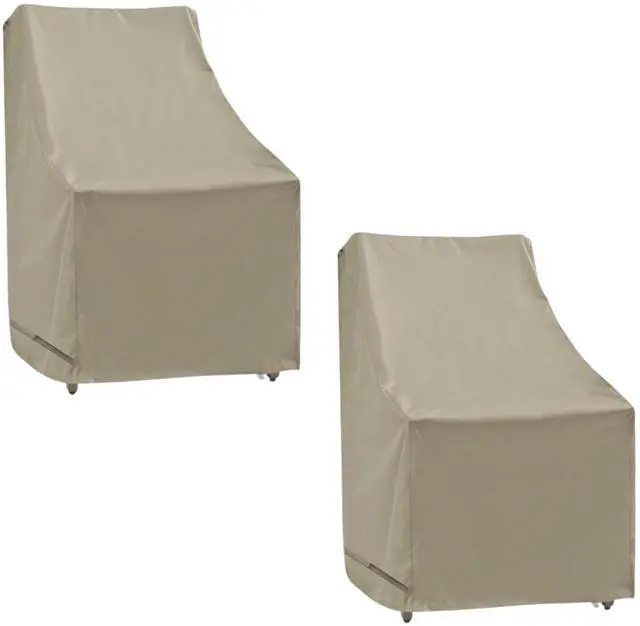 Main image of Premium Waterproof Outdoor Patio Chair Furniture Cover with Adjustable Peel and Secure Fasteners | High Back Rocking Chair Cover Set of 2 | 27" W x 30" D x 42" H (Taupe)