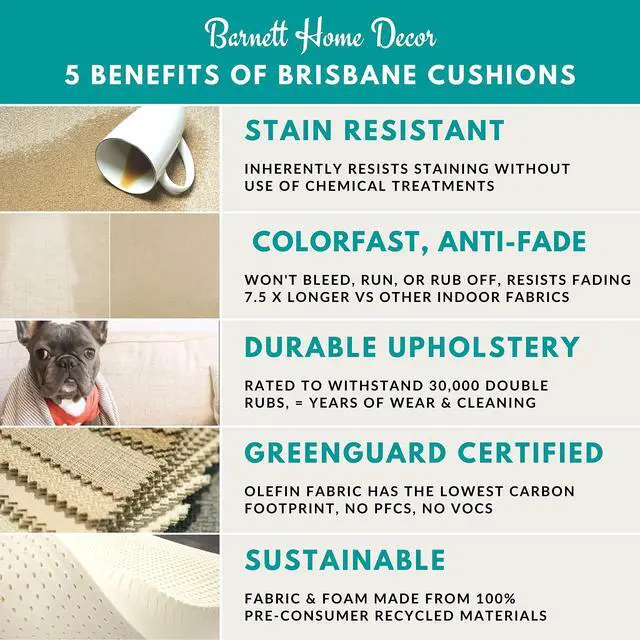 Alt view image 3 of 5 - Brisbane Silver Grey Rocking Chair Cushions - Extra-Large - Latex Foam Filled Rocker Seat Pad 19 x 19 and Back Rest Cushion 23 x 18 - Reversible - Made in USA (XL-Pewter Gray)