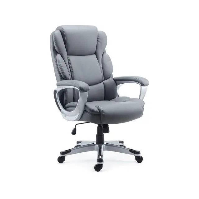 Alt view image 4 of 6 - Mcallum Bonded Leather Managers Chair Gray