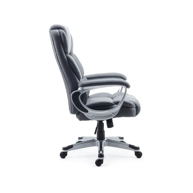 Alt view image 6 of 6 - Mcallum Bonded Leather Managers Chair Gray