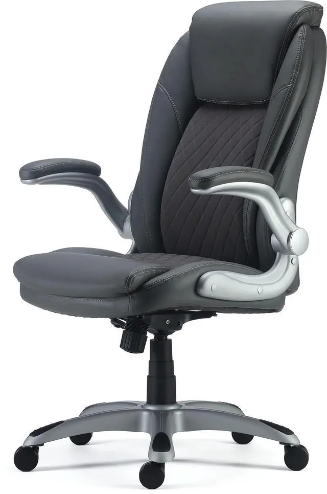 Alt view image 4 of 6 - Sorina Bonded Leather Chair, Grey
