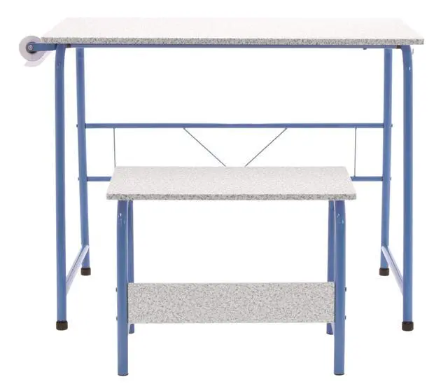 Alt view image 4 of 6 - Project Center, Kids Craft Table with Bench In Blue / Spatter Gray 55126