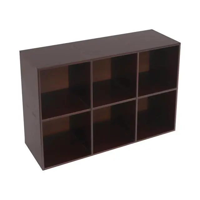 Main image of 6 Cube Storage Organizer - Solid Wood Bookshelf - Cube Shelf - Vertical or Horizontal Bookcase - Open Book Shelf - Easy Assembly for Bedroom, Living Room, Office