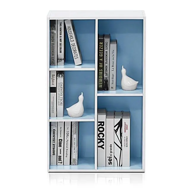 Alt view image 6 of 6 - 5-Cube Reversible Open Shelf, White/Light Blue, Multifunctional Shelf Storage Organizer for Home Decor