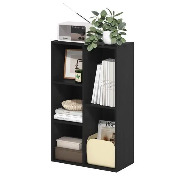Alt view image 4 of 5 - 5-Cube Reversible Open Shelf, Blackwood, Multifunctional Shelf Storage Organizer for Home Decor