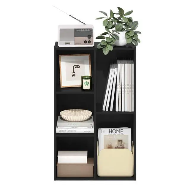 Alt view image 5 of 5 - 5-Cube Reversible Open Shelf, Blackwood, Multifunctional Shelf Storage Organizer for Home Decor