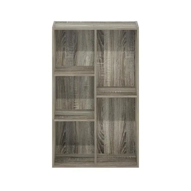 Alt view image 3 of 5 - 5-Cube Reversible Open Shelf, French Oak Grey, Multifunctional Shelf Storage Organizer for Home Decor
