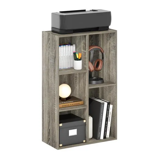 Alt view image 4 of 5 - 5-Cube Reversible Open Shelf, French Oak Grey, Multifunctional Shelf Storage Organizer for Home Decor
