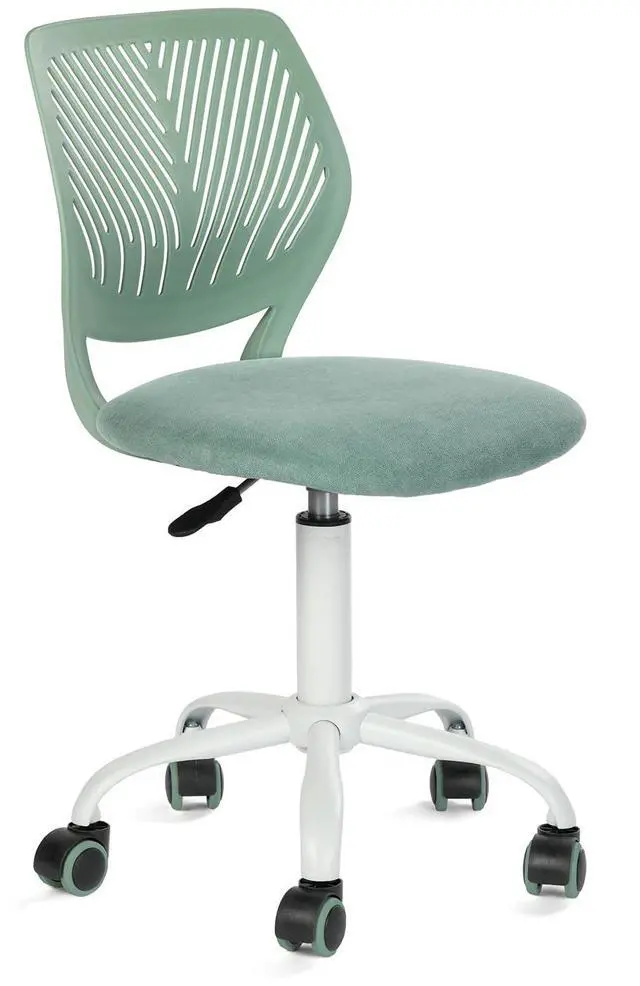 Main image of Armless Home Office Desk Chair, Colorful Task Chair with Soft Mesh Padded Cushion, Height Adjustable Swivel Study Computer Chair for for Girls Boys Teens (Green , 1PC)