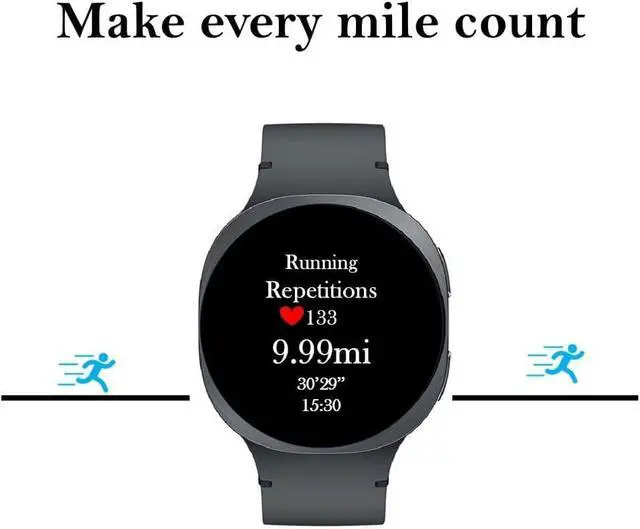 Alt view image 4 of 4 - Galaxy Watch 8 (2025) Bluetooth Smartwatch, US Version Fitness & Sleep Tracking,Heart Rate Monitor, Android Compatible (Not for iOS) with Extra Hybrid Band (Graphite, 40mm)