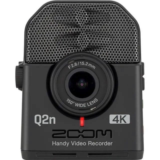 Alt view image 3 of 4 - Q2n-4K Handy Video Recorder, 4K/30P UHD Video, Compact Size, Stereo Microphones, Wide Angle Lens, for Recording Music, Video, YouTube Videos, Livestreaming Bundle with Accessories