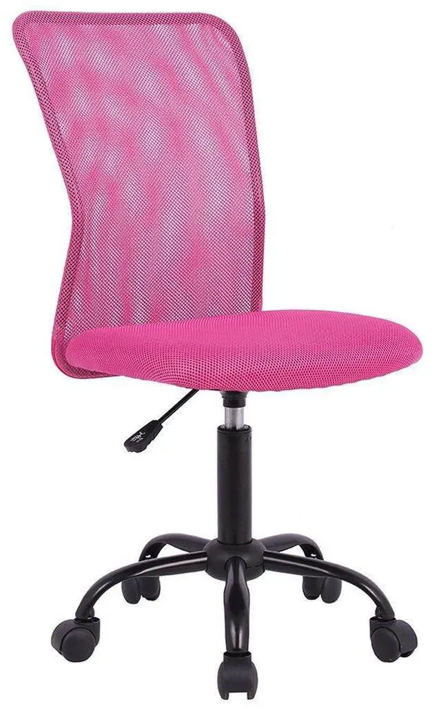 Main image of Small Office Chair for Girls Short Women Comfortable Desk Chair with Wheels Mid Back Adjustable Task Chair, Mesh Computer Chair with Lumbar Support for Small Space- Pink