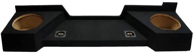 Alt view image 2 of 4 - Compatible with Chevy Silverado or GMC Sierra Full Size Extended Cab Truck 2007-2013 Dual 10" Subwoofer Sub Box Speaker Enclosure