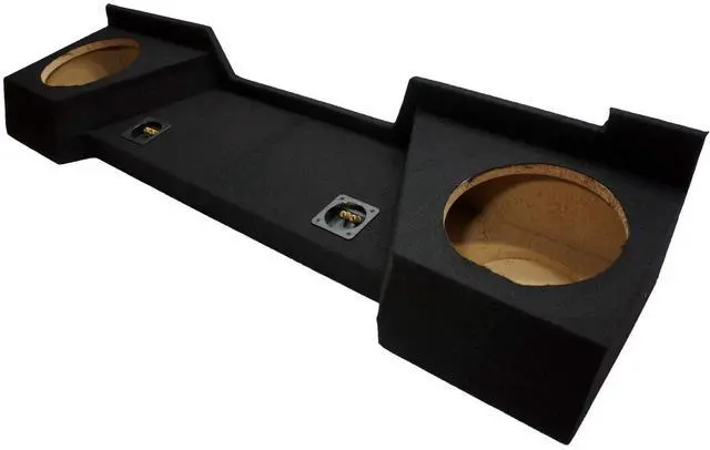 Alt view image 3 of 4 - Compatible with Chevy Silverado or GMC Sierra Full Size Extended Cab Truck 2007-2013 Dual 10" Subwoofer Sub Box Speaker Enclosure