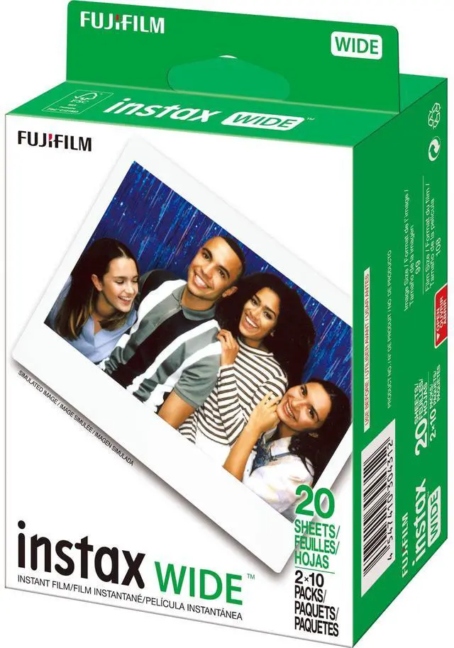 Alt view image 3 of 4 - INSTAX Wide 400 Instant Camera | Jet Black Bundled with INSTAX Wide Instant Film | 20 Exposures + Wide Album & Colored Frames + Cleaning Cloth (4 Items)