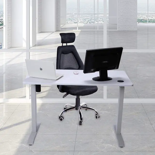 Alt view image 4 of 6 - Electric Height Adjustable Standing Table, Sit Stand Workstation, Gaming Desk, Motorized Whole-Piece Desk Board 48 * 24 in (KT1001-WW)