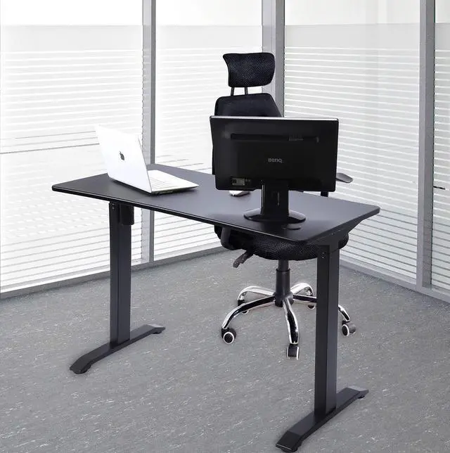 Alt view image 4 of 6 - Electric Height Adjustable Standing Desk, Electric Standing Workstation, Sit Stand Home Office Desk, Gaming Table, Whole-Piece Desktop Board 48 * 24 in (KT1001-BB)