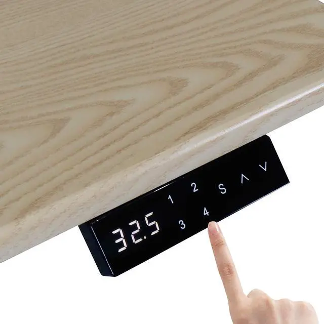 Alt view image 6 of 6 - Electric Height Adjustable Standing Desk, Electric Standing Workstation, Sit Stand Home Office Desk, Gaming Table, Whole-Piece Desktop Board 48 * 24 in (KT1001-LW)