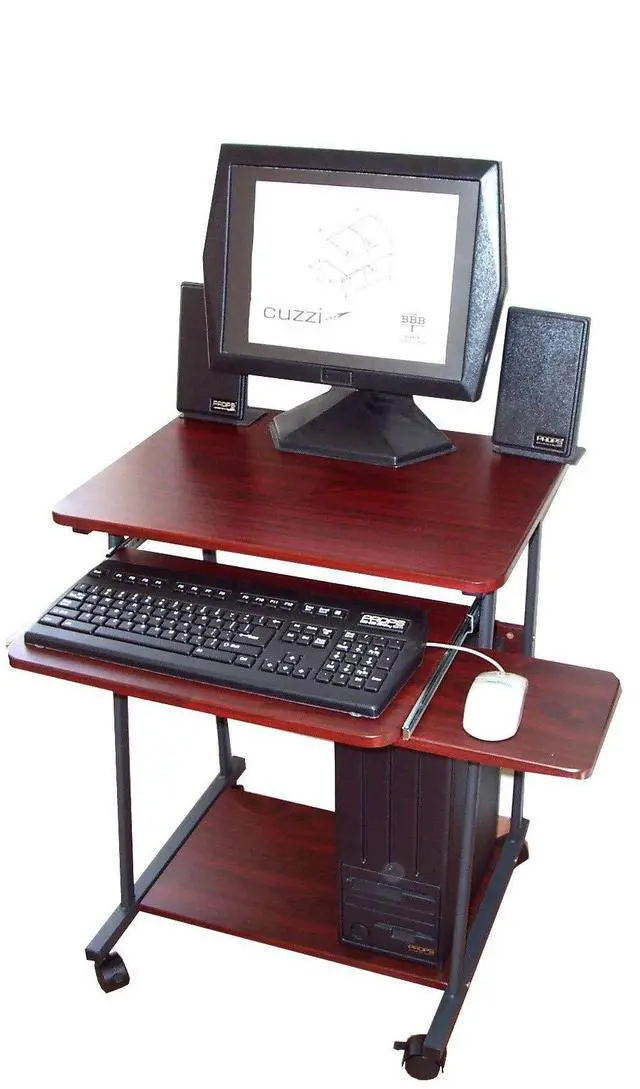 Main image of 24" Narrow Mini Compact Computer Desk CUZZI STS5806 Ideal for Tight Spots and RV Motor Homes and Campers. Ideal as a Work from Home Desk