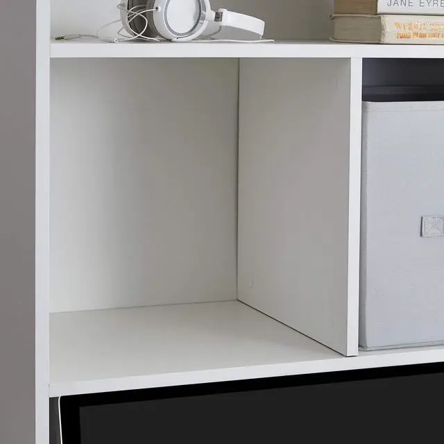 Alt view image 4 of 4 - Yak About It® Extra Depth Cube Dorm Desk Bookshelf - White