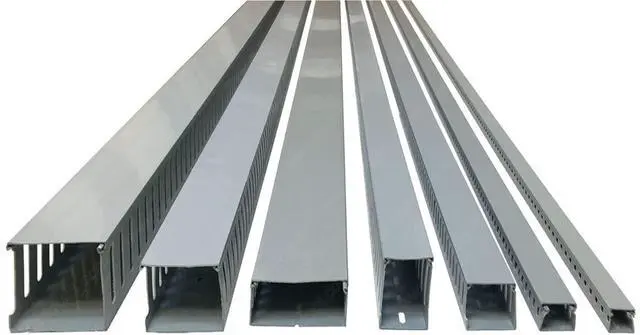 Main image of 2" W x 2" H Open Slot Wire Duct Cable Raceway - 25 Sticks | 164 Feet - Gray