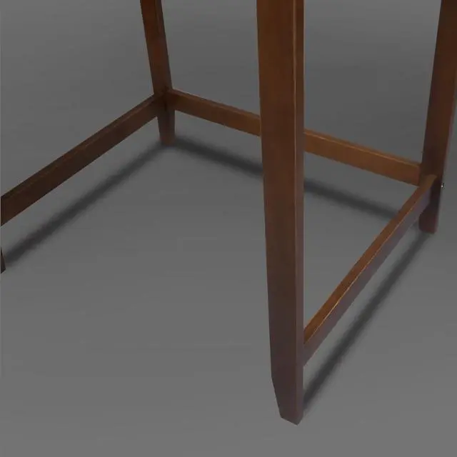 Alt view image 4 of 6 - Medieval Majesty Office Computer Desk in Truffle Brown Finish with Hutch, Pull-Out Tray, and Concealed Storage Compartment, 22" x 28" x 35", Solid Pine Wood