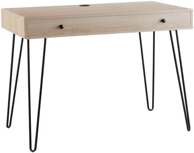 Main image of ® Callay 42" W Writing Desk, Blonde Oak/Black