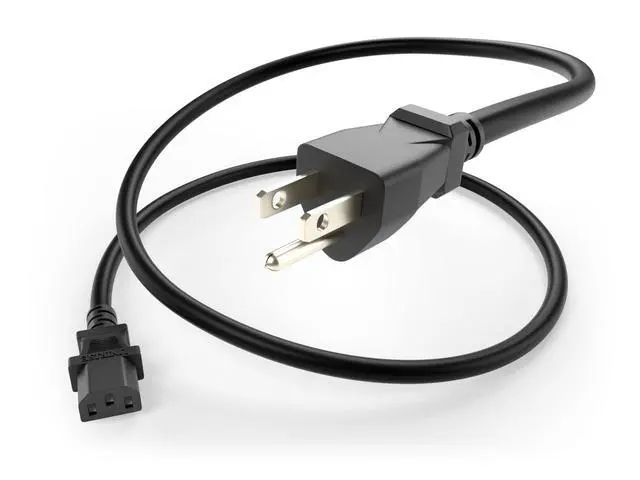 Alt view image 2 of 4 - 20 Pack 6ft (1.8m) Power Cord NEMA 5-15P to IEC C13 10Amp 18AWG 125V SVT Jacket 515P-C13 PDU PC Cable Monitor UL Listed, Black, 6 Foot