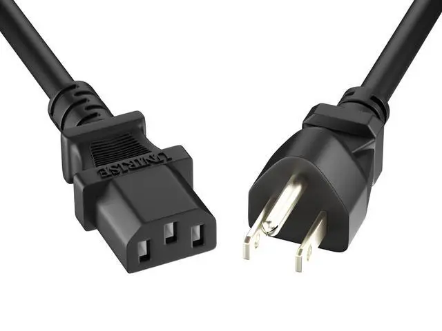 Alt view image 4 of 4 - 20 Pack 6ft (1.8m) Power Cord NEMA 5-15P to IEC C13 10Amp 18AWG 125V SVT Jacket 515P-C13 PDU PC Cable Monitor UL Listed, Black, 6 Foot