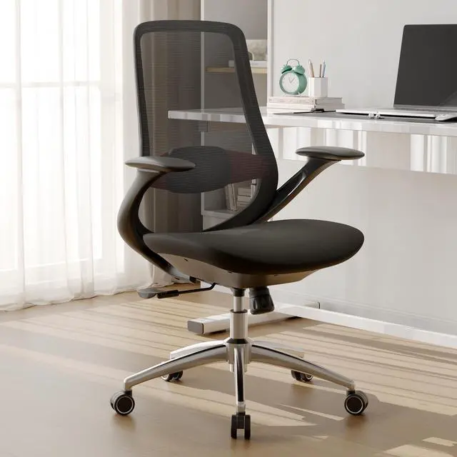 Main image of Ergonomic Mesh Office Chair, 330LBS Executive Desk Chair with Lumbar Support, 2D Armrests, Comfy Swivel Computer Task Chairs for Long Hours (Black)