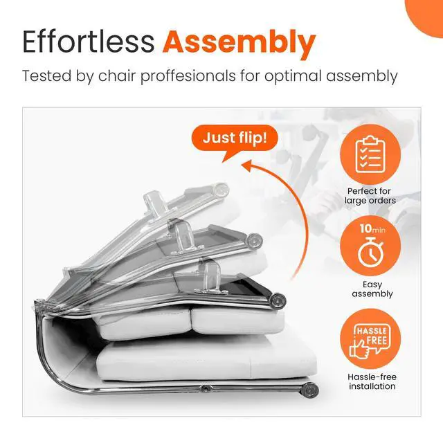 Alt view image 4 of 6 - Office Desk Ergonomic Chair Leather Executive High-Back Modern Conference Comfy Adjustable Padded Swivel Rolling Home Vanity Chairs with Arms Wheels (White)