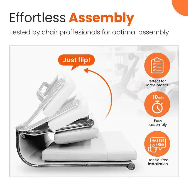 Alt view image 4 of 6 - Office Desk Ergonomic Chair Leather Executive Mid-Back Modern Conference Comfy Adjustable Padded Swivel Rolling Home Vanity Chairs with Arms Wheels (White)