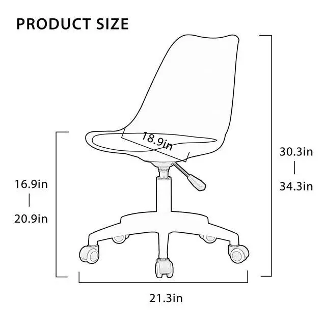 Alt view image 2 of 6 - Clear Desk Chair with Pu Leather Soft Cushion, Home Office Chair with Wheels, Height Adjustable Armless Rolling Swivel Plastic Chair for Bedroom, Makeup, Living Room