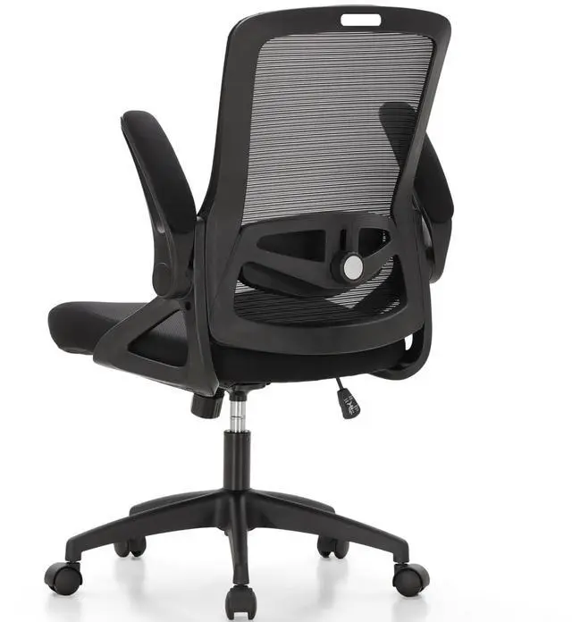 Main image of Ergonomic Mesh Office Desk Chair High Back, 360° Swivel Rocking Executive Computer Chair with Flip-up Armrests, Height Adjustable Lumbar Support, Black, Load Capacity: 300 lbs