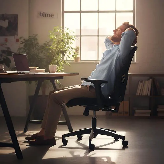 Alt view image 2 of 6 - Ergonomic Rocking Mesh Office Desk Chair High Back, Modern 360° Swivel Executive Computer Chair with Height Adjustable Armrests, Lumbar Support, Black