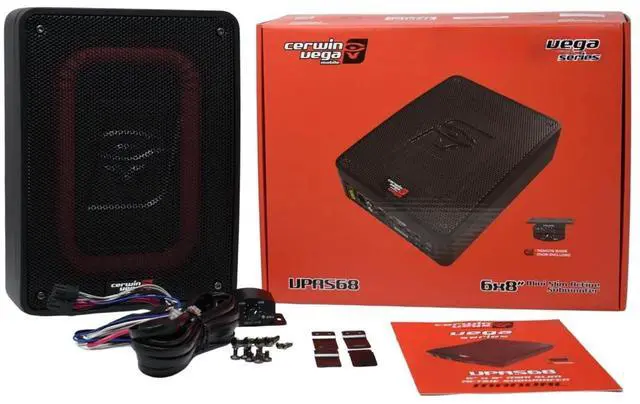 Alt view image 2 of 6 - Cerwin Vega VPAS68 8" 300 Watts Car Audio Underseat Subwoofer with Passive Radiator Technology