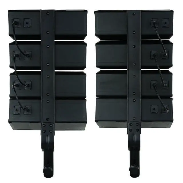 Alt view image 2 of 6 - Club A 4X4 Passive Line Array Speaker System Sets with Connecting Cables Eight Tweeter and Eight mid-tweeters, 8 Ohms Impedance