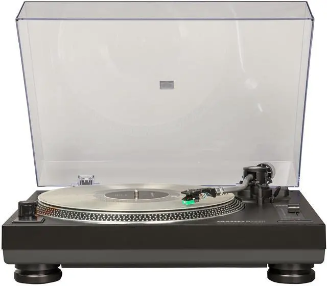 Main image of C100BT-BK Belt-Drive Bluetooth Turntable Record Player with Adjustable Counterweight, Black