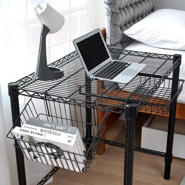 Alt view image 4 of 5 - Suprima® Heavy Duty Carbon Steel Desk - Compact Size - Black