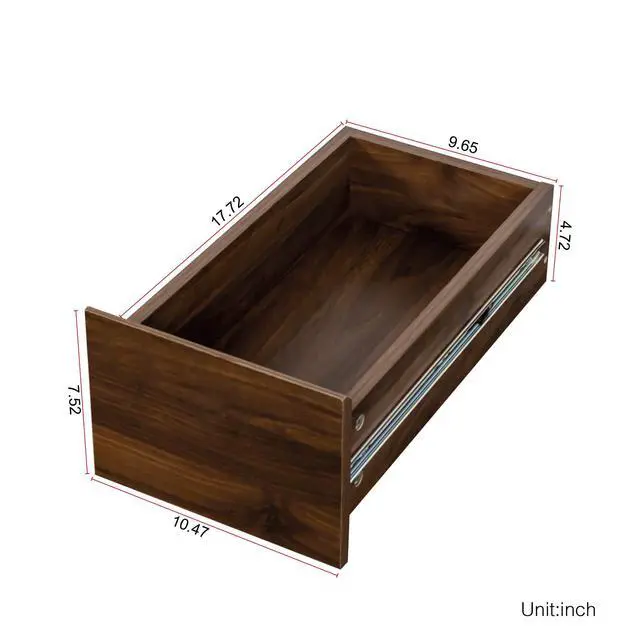 Alt view image 5 of 6 - 70.87" Tall Display Storage Cabinet, 4-Tier Shelf Bookcase with 3 Side Drawers & 4 Small Display Shelves, Modern Wooden Bookshelf for Living Room Home Office,Walnut