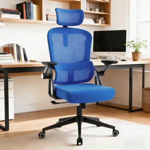 Main image of Ergonomic Office Chair - 350LB Comfy Desk Chairs with Adjustable Headrest and Lumbar Back Support, Mesh Computer Chairs with Wheels and Arms for Home Office, Study