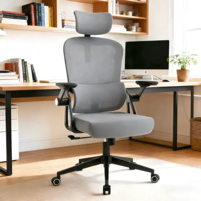 Main image of Ergonomic Office Chair - 350LB Comfy Desk Chairs with Adjustable Headrest and Lumbar Back Support, Mesh Computer Chairs with Wheels and Arms for Home Office, Study