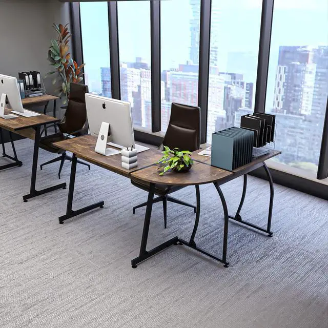 Alt view image 4 of 6 - 58'' L-Shaped Gaming Computer Corner Desk - Reversible Table for Home Office, PC Workstation, Study Writing - Wood & Steel