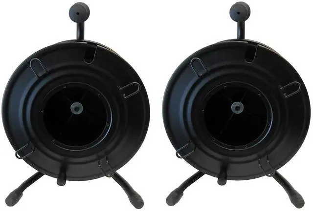 Alt view image 4 of 4 - Audio2000'S ADC271BP2 Two-Pack Heavy-Duty Portable All Metal Cable Reels/Cord Reels, Each with a Reel Lock/Stopper, Capacity of Each Reel: 722 Feet of 6mm Cable/Cord (Total Two Cable Reels)