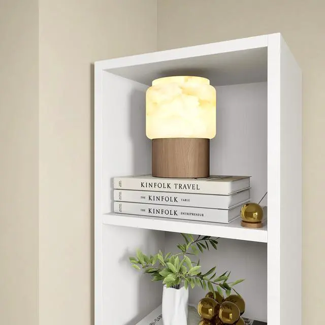 Alt view image 4 of 6 - 6-Tier Bookshelf 71.5'' Tall Narrow Set of 2 Modern Corner Bookcase Cube Display Rack Compact with Storage Space CD Storage Cabinet for Home Office (White, 6-Tier-2-Pack Narrow)