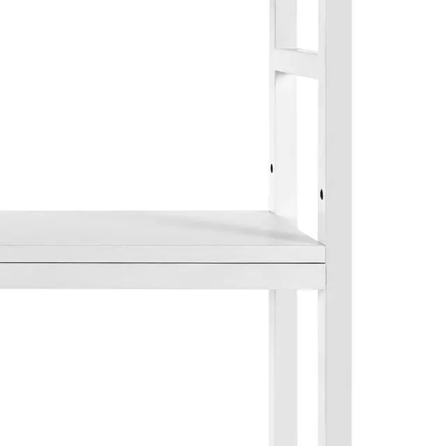 Alt view image 6 of 6 - Computer Desktop Bookcase, 2-Tier Desk Hutch, Multipurpose Countertop Storage Hutch, Adjustable Wood Rack Organizer for Home Dorm Office Supplies