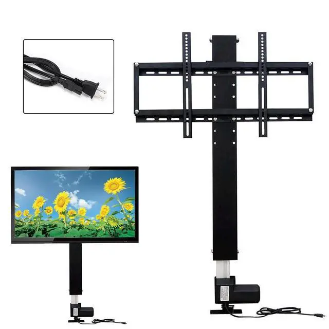 Alt view image 2 of 6 - Motorized TV Lift & Mount - Fits 26" to 57" TVs, Remote Control, Adjustable Height, 27.6" Stroke
