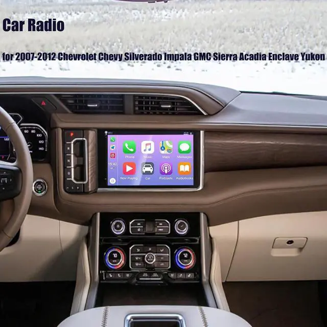 Alt view image 2 of 4 - 2+32G Car Radio for GMC Yukon 2007-2014 Wireless Carplay & Android Auto 8 Inch IPS Touch Screen for GMC Yukon Car Stereo BT FM in Dash GPS WiFi SWC