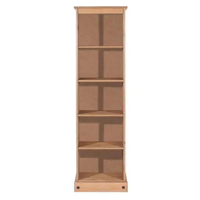 Alt view image 4 of 6 - Narrow Bookshelf - Corner Shelf - Storage Cabinet - Laundry Room Organization - Shelves - 18.11" W, 7.87" D, 69.29" H - 24.21lb (Antique Brown)